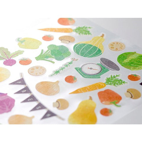 Midori Sticker Marché VEGETABLES Veggie Washi Tape Stickers | 2363