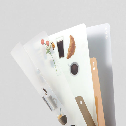 Midori MD A4 3 Pocket Clear Folder | Coffee