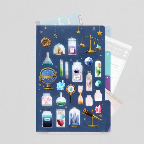 Midori MD A4 3 Pocket Clear Folder | Science