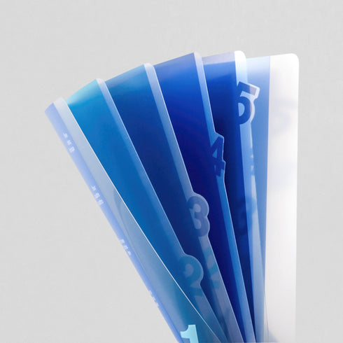 Midori MD A4 5 Pocket Clear Folder | Blue