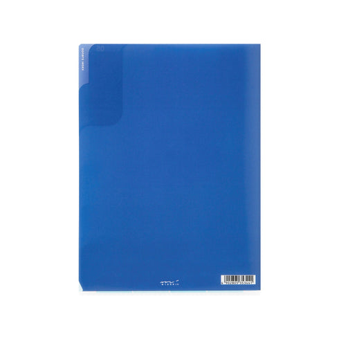Midori MD A4 5 Pocket Clear Folder | 2-Way Blue Gradient Blue