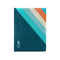 Midori MD A4 5 Pocket Clear Folder | Teal Diagonal Stripe
