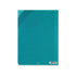 Midori MD A4 5 Pocket Clear Folder | Teal Diagonal Stripe