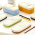 ANGOO LIGHT BLUE Expandable Canvas Pen Case Pencil Case Expandable Case Storage Case