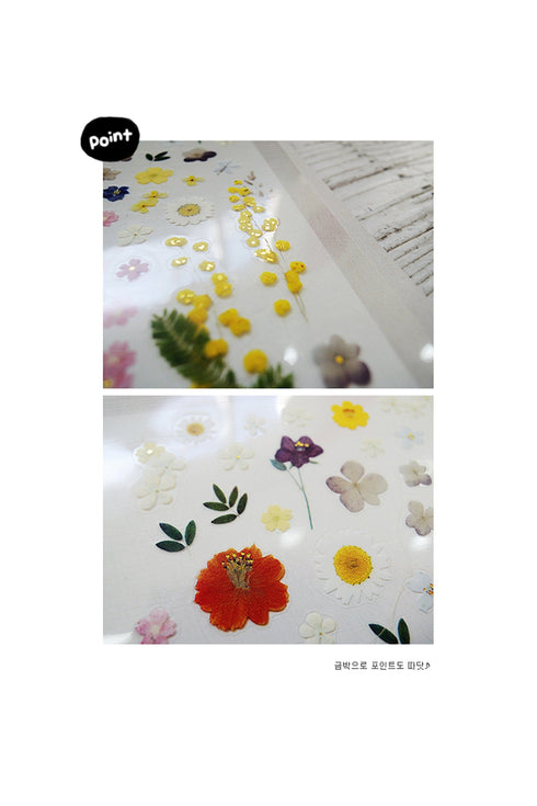 Suatelier Sonia PVC Transparent Stickers 1050 | Deco Flower Pansy Sticker Violet Sticker Viola Sticker