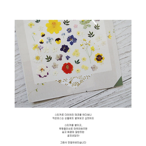 Suatelier Sonia PVC Transparent Stickers 1050 | Deco Flower Pansy Sticker Violet Sticker Viola Sticker