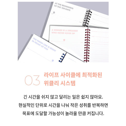 MOTEMOTE Living Coral Task Manager Planner | 100 Days - USA located!