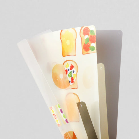 Midori MD A6 3 Pocket Clear Folder | Toast