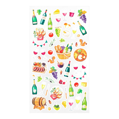 Midori Sticker Marché WINE Washi Tape Stickers | 2491