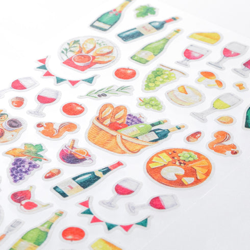 Midori Sticker Marché WINE Washi Tape Stickers | 2491