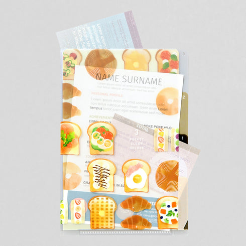 Midori MD A6 3 Pocket Clear Folder | Toast