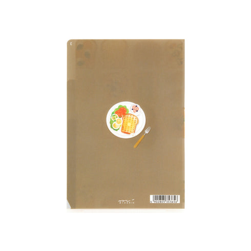 Midori MD A6 3 Pocket Clear Folder | Toast