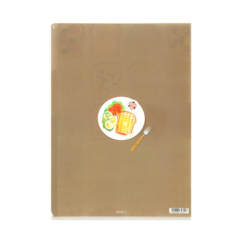 Midori MD A4 3 Pocket Clear Folder | Toast