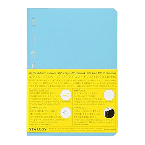 Stalogy Editor's Series 365Days Notebook | A6 Blue