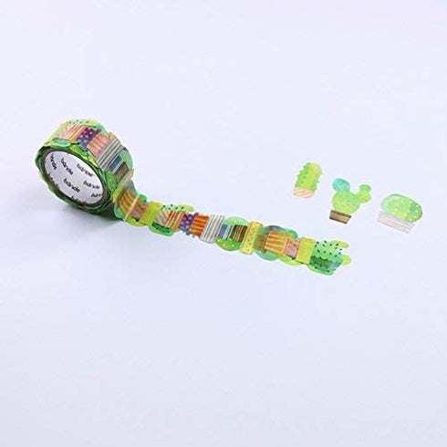 CACTUS SUCCULENT | Bande Washi Tape Masking Tape Sticker Roll BDA291 180 Stickers