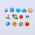 PLANETS | Bande Washi Tape Masking Tape Sticker Roll BDA306 200 Stickers