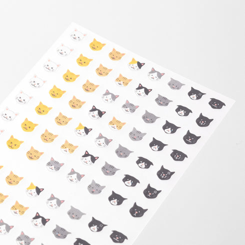 Midori Seal Collection Planner Stickers Removable Mood Stickers Mood Tracker Stickers | 2541 Cat