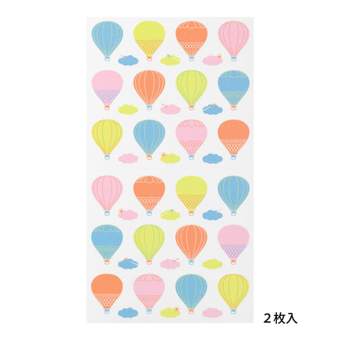 Midori Seal Collection Planner Removable Sticker Transparent Stickers Date Stickers | 2540 Balloons