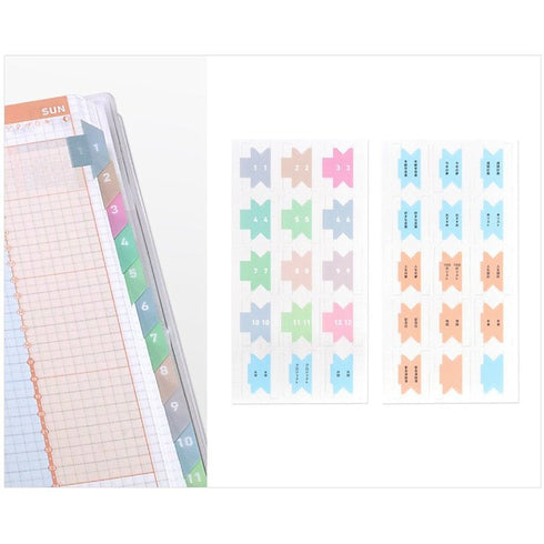 Kokuyo Jibun Techo Index Tabs A5 Slim B6 Slim JG1 | MULTI Color