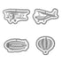 MIDORI E-Clip Etching Clip Aerial Vehicle Plane Balloon Dirigible Paper Clips