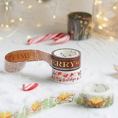 BGM Holiday Merry Christmas Text Gold Foil Washi Tape