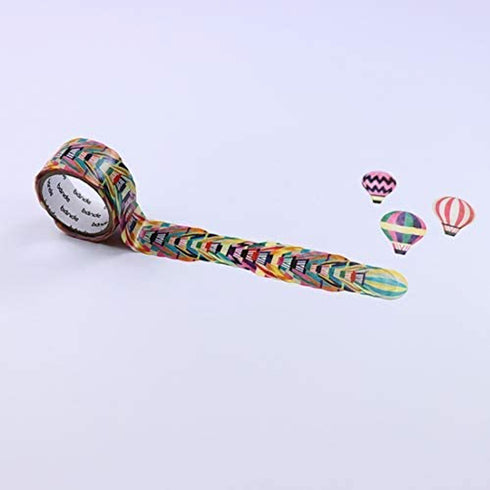 HOT AIR BALLOON | Bande Washi Tape Masking Tape Sticker Roll BDA307 180 Stickers