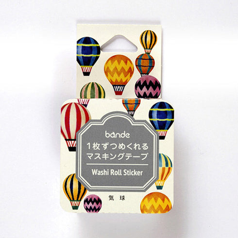 HOT AIR BALLOON | Bande Washi Tape Masking Tape Sticker Roll BDA307 180 Stickers