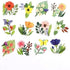 FLOWER WREATH BOUQUET | Bande Washi Tape Masking Tape Sticker Roll BDA402 200 Stickers