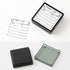 Midori Square Paintable Stamp Re-Inkable Self-Inking Stamp | PLANNING STUDY TRACKER Package