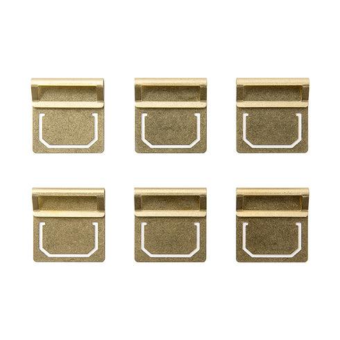 TRAVELER'S COMPANY BRASS Index Clips | Set of 6