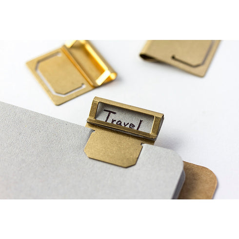 TRAVELER'S COMPANY BRASS Index Clips | Set of 6