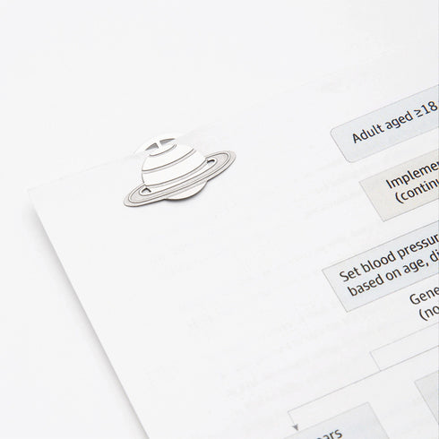MIDORI E-Clip Etching Clip Planet Outer Space Astronaut Paper Clips