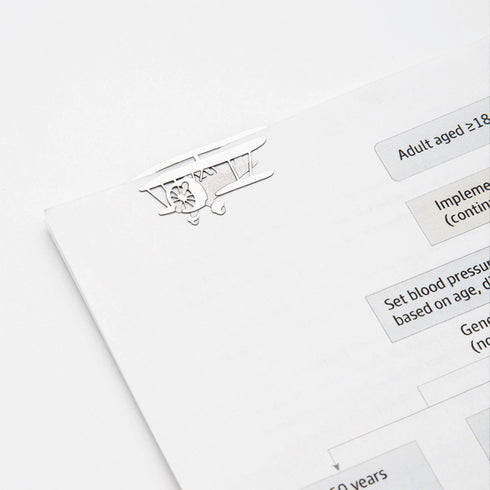 MIDORI E-Clip Etching Clip Aerial Vehicle Plane Balloon Dirigible Paper Clips