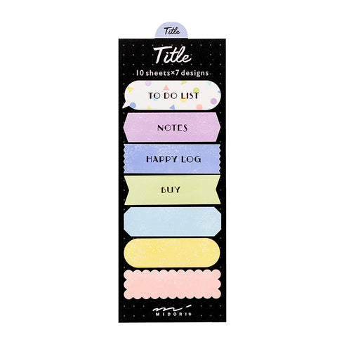 Midori Sticky Notes Bullet Journal Sticky Notes Daily COLORFUL Day Notes | 70 Sheets 19063