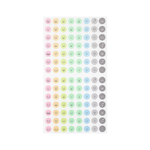 Midori Seal Collection Planner Stickers Removable Mood Stickers Mood Tracker Stickers | 2388 Smile Faces