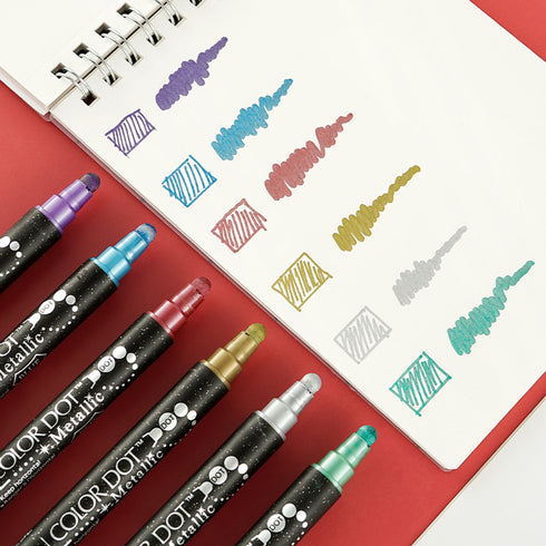 Kuretake ZIG Clean Color Dot METALLIC BLUE Double-Sided Marker | TC8100-125