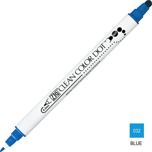 Kuretake ZIG Clean Color Dot BRILLIANT BLUE Double-Sided Marker | TC6100-032