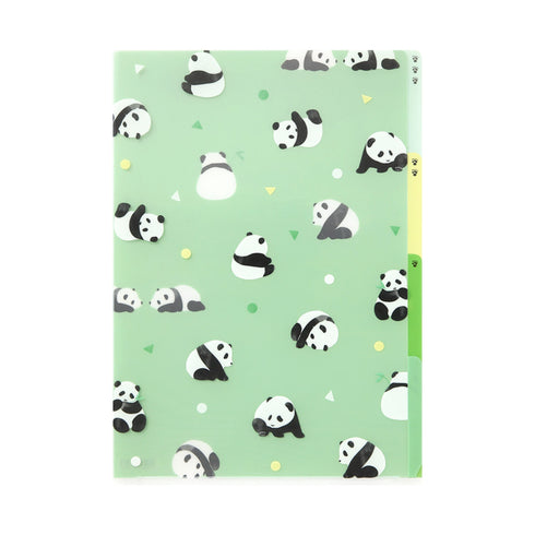 Midori MD A4 3 Pocket Clear Folder | Panda
