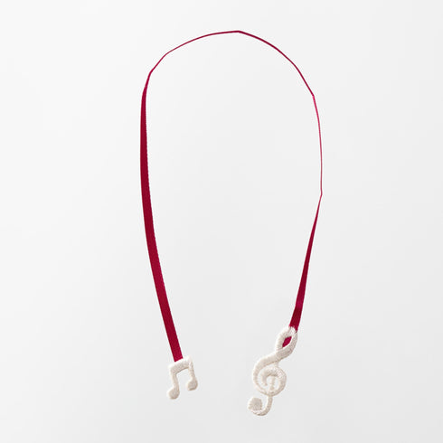 MIDORI MUSICAL NOTE Music Musical Embroidered Bookmark Sticker - Limited Edition