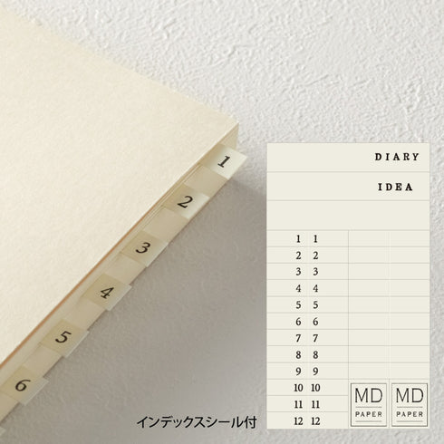 A5 MD Midori CODEX JOURNAL One Day Per Page "Lay Flat" | Dot Grid