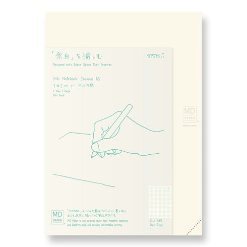 A5 MD Midori CODEX JOURNAL One Day Per Page "Lay Flat" | Dot Grid