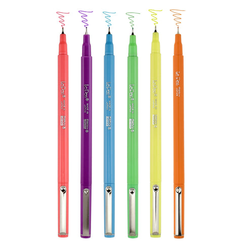 Marvy Le Pen NEON Set Fluorescent GREEN 0.3mm 4300-6F | Single Pen or Complete Set