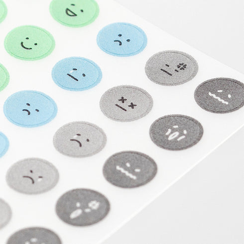 Midori Seal Collection Planner Stickers Removable Mood Stickers Mood Tracker Stickers | 2388 Smile Faces