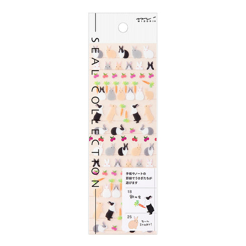 Midori Seal Collection Planner Stickers Removable Sticker | 2196 Rabbit