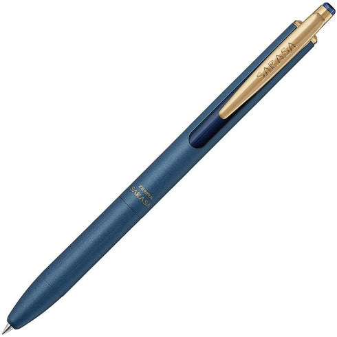 Zebra Sarasa GRAND BLUE GRAY Metal Body Vintage 0.5mm Push Clip Gel Pen | 2020 Upgrade