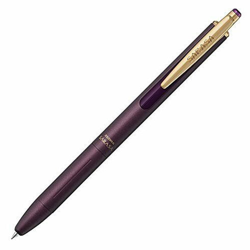 Zebra Sarasa GRAND BORDEAUX PURPLE Metal Body Vintage 0.5mm Push Clip Gel Pen | 2020 Upgrade