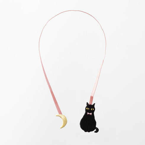 MIDORI BLACK CAT Embroidered Bookmark Sticker - Limited Edition