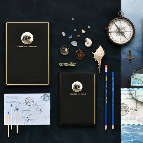 Papermood A6 HIGHTIDE 52gsm Tomoe River 3.5mm or BLANK Grid Paper Grid Undated Softcover Notebook Planner Journal | 256 Pages