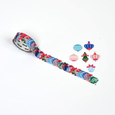 HOLIDAY ORNAMENTS | Bande Washi Tape Masking Tape Sticker Roll BDA577 200 Stickers