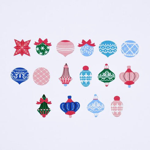 HOLIDAY ORNAMENTS | Bande Washi Tape Masking Tape Sticker Roll BDA577 200 Stickers